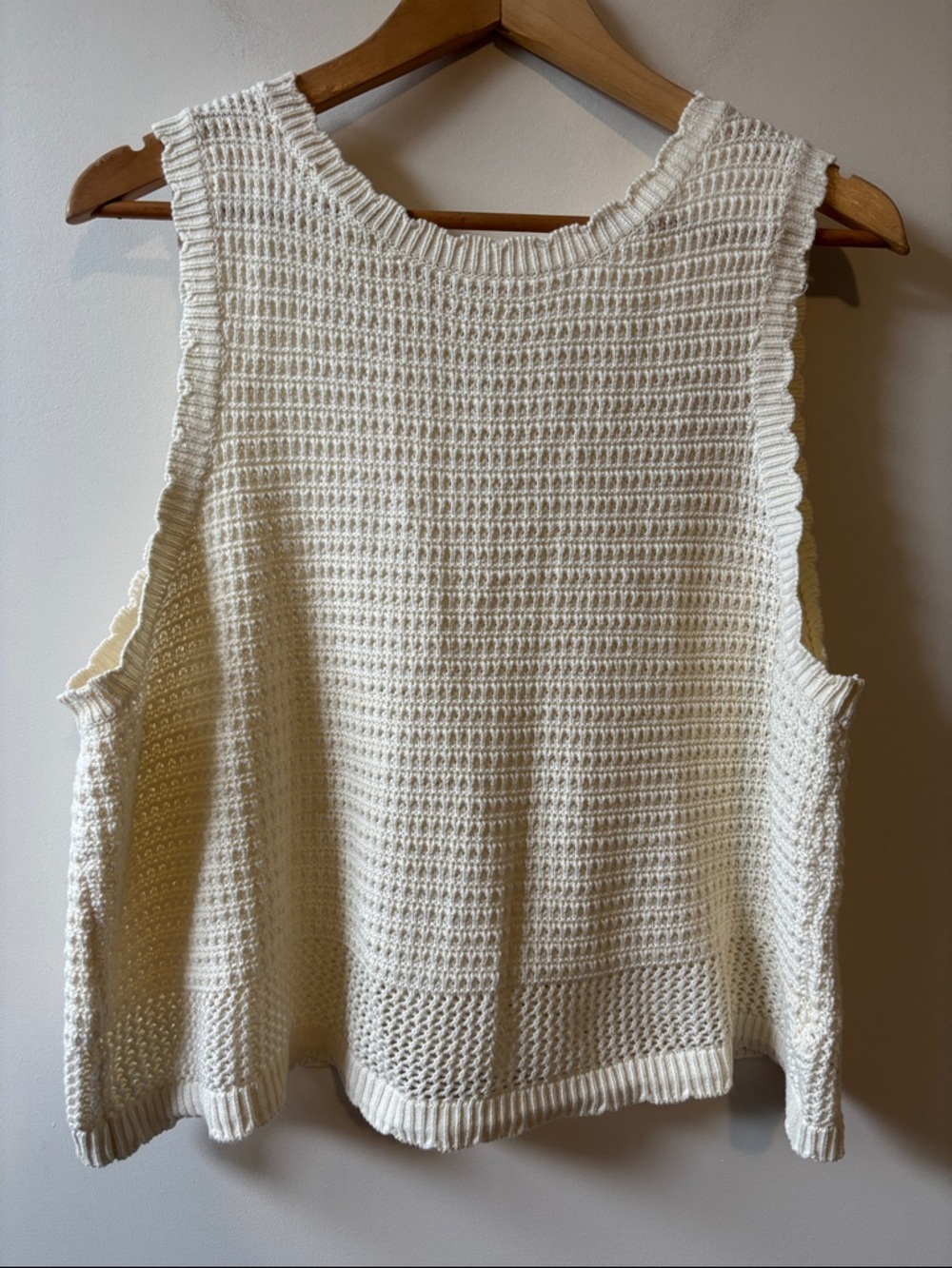 Joe Fresh Ivory Crochet Knit Tank